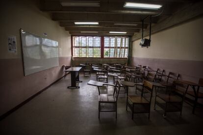 Un salón en la Universidad Central de Venezuela, en Caracas.