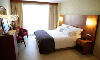 Una de las 283 habitaciones del hotel Ar Diamante Beach, en Calpe (Alicante).