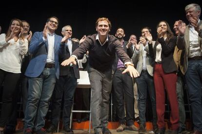 Albert Rivera durante el acto en el Teatre Capitol.