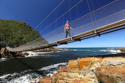 Da igual que el resto de Sudáfrica se esté empapando en marzo: en la Provincia Occidental del Cabo (Western Cape) brilla el sol y, además, las hordas de turistas no han llegado. El momento adecuado para visitar Ciudad del Cabo y sus alrededores, especialmente las joyas de la Garden Route: playas maravillosas, nadar con delfines, los bosques de Knysna y el parque nacional de Tsitsikamma (en la foto).