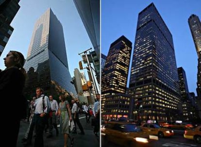 Edificios donde se encuentran las sedes de Carlyle Group (izquierda) y de Blackstone Group en Nueva York.
