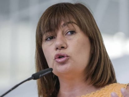 La presidencia de Baleares, Francina Armengol, en Madrid, este jueves.
