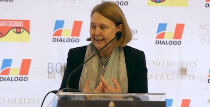 Rosario Silva de Lapuerta, durante una conferencia en abril de 2016.