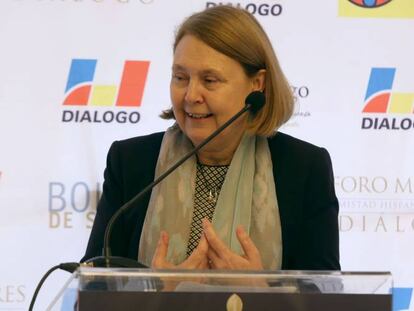 Rosario Silva de Lapuerta, durante una conferencia en abril de 2016.