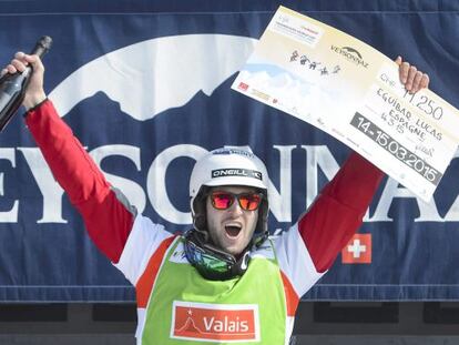 Lucas Eguibar, tras proclamarse campeón de la Copa del Mundo.