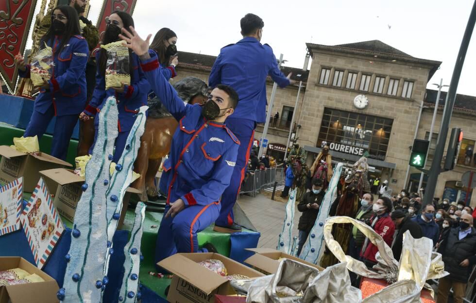 Cabalgata del Día de Reyes, en Ourense. 