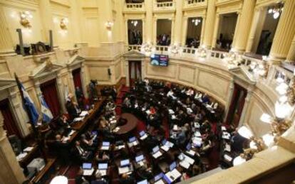 El Senado argentino, durante el debate del presupuesto.