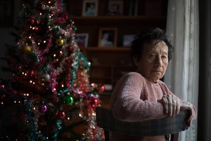 Consuelo Díaz- Maroto, enferma de EPOC, en su domicilio en Madrid.