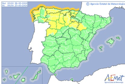 Previsión de la AEMET para hoy viernes