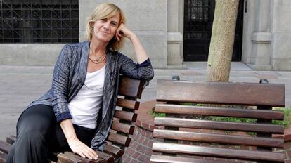 Gemma Nierga en la calle Ercilla de Bilbao, durante las jornadas de presentación de su libro.