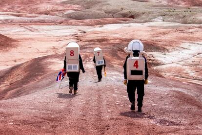Misión análoga LATAM III, realizada en las instalaciones de la Mars Desert Research Station, en Utah (Estados Unidos), en mayo de 2019.