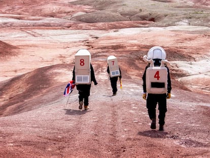 Misión análoga LATAM III, realizada en las instalaciones de la Mars Desert Research Station, en Utah (Estados Unidos), en mayo de 2019.