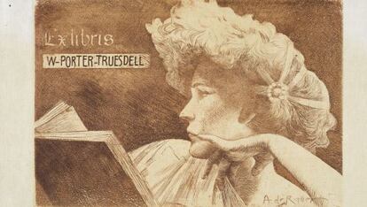 Ex-libris W-Porter-Truesdell (anterior a 1904)