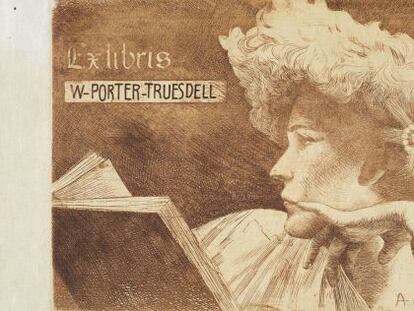 Ex-libris W-Porter-Truesdell (anterior a 1904)