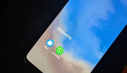 Icono de WhatsApp en un smartphone