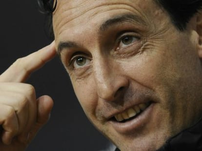 Unai Emery, entrenador del Sevilla F&uacute;tbol Club.