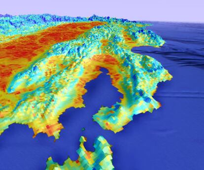 Mapa de desplazamientos de las especies en la bahía de San Francisco para adaptarse al cambio climático.