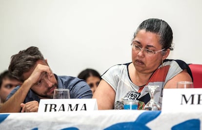 Suely Araújo, presidenta del IBAMA, y Hugo Loss, gerente del IBAMA en Altamira.