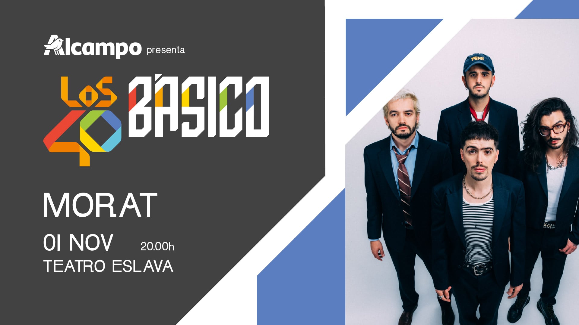 Gana dos entradas para ver a Morat en LOS40 Básico