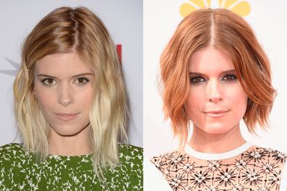 Kate Mara sigue apostando por las ondas despeinadas pero ha restado centímetros a su 'melenita' y ha desterrado el rubio.