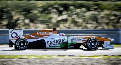 El piloto escocés Paul Di Resta del equipo Force India.
