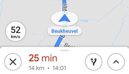 Google Maps ahora nos indica también la velocidad a la que circulamos.