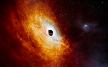 Quasar with a black hole
