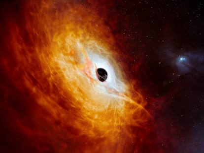 Quasar with a black hole