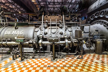 Una de las máquinas en el interior de la fábrica siderúrgica de Völklinger.
