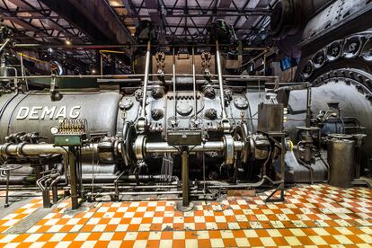 Una de las máquinas en el interior de la fábrica siderúrgica de Völklinger.