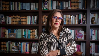 Claudia Zavala en el INE, en Ciudad de México, el 29 de mayo del 2025.