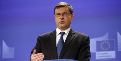 Valdis Dombrovskis, vicepresidente de la Comisión Europea para la zona euro.