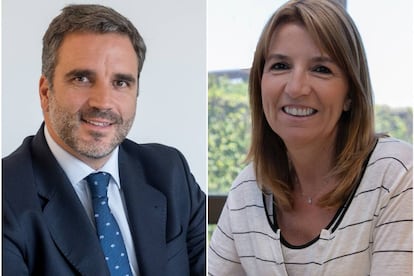 Álvaro Bergasa Guerra, jefe de mercado de capitales, y Marta Grifell Sala, directora global de sindicaciones.
 