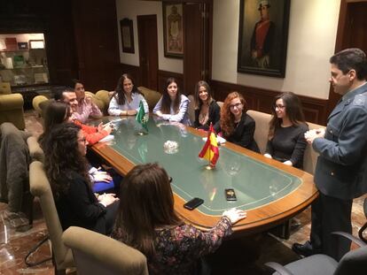 Reunión de trabajo en la Comandancia de la Guardia Civil de Jaén.