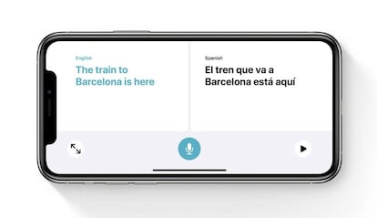 Traducción automática en iOS 14.