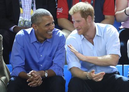 Barack Obama y el pr&iacute;ncipe Enrique de Inglaterra en los Juegos Invictus el pasado septiembre en Toronto, Canad&aacute;.