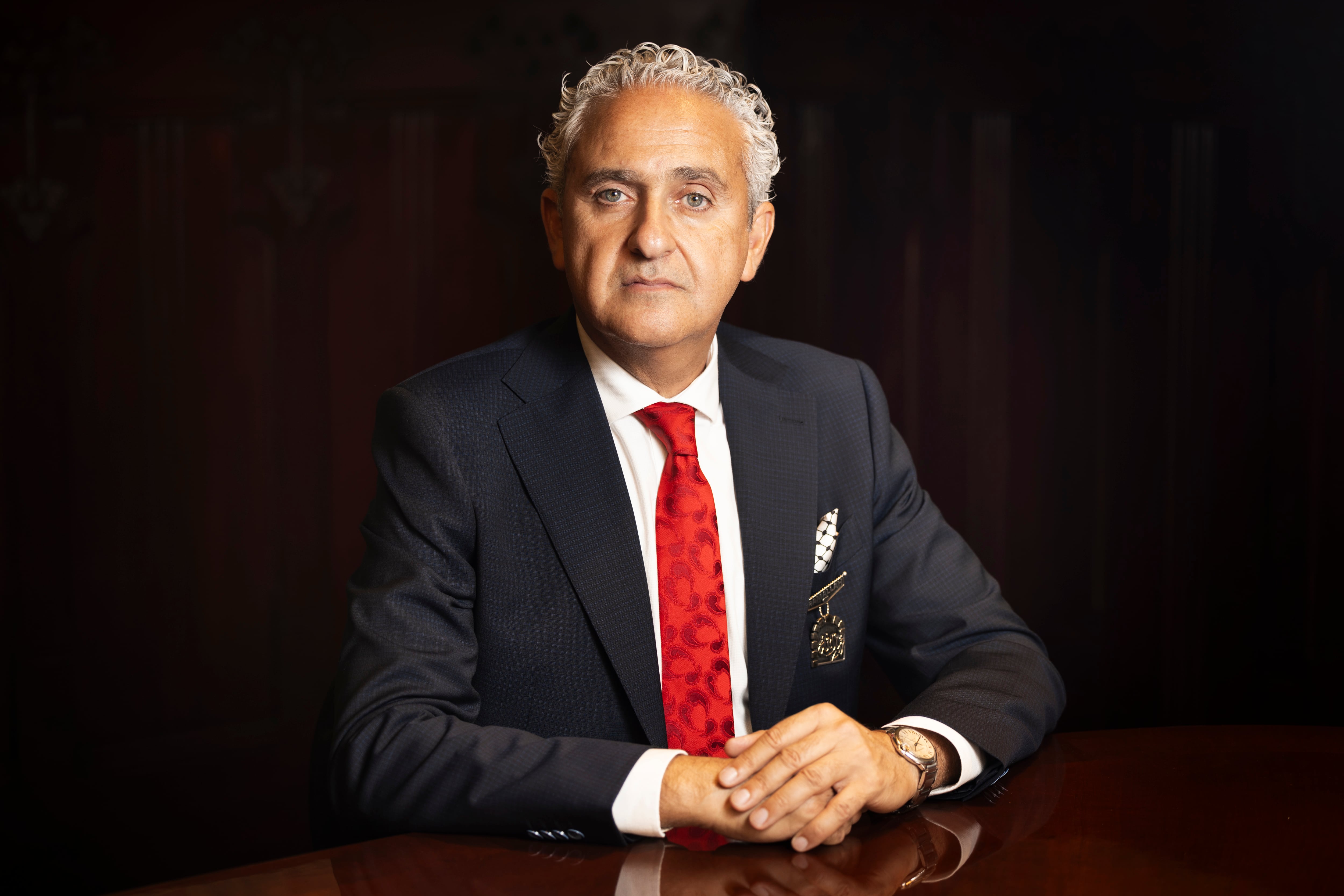 Issa Kassis, alcalde de Ramala, en el Ayuntamiento de Barcelona, este miércoles.