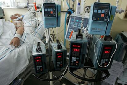 Unidad de cuidados intensivos del hospital Gregorio Marañón de Madrid.