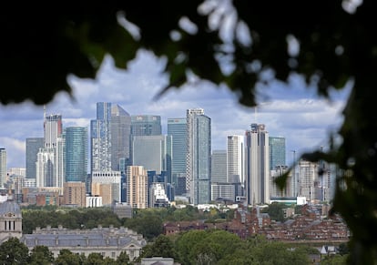 Vista de Canary Wharf, distrito financiero de Londres.