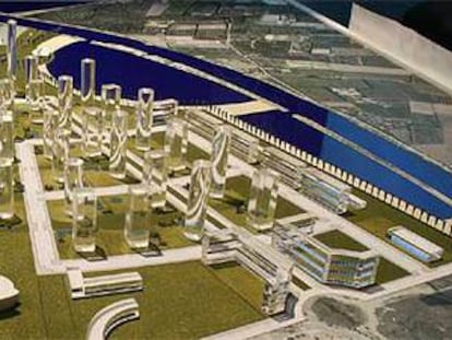 Maqueta del plan del <i>Manhattan</i> de Cullera.