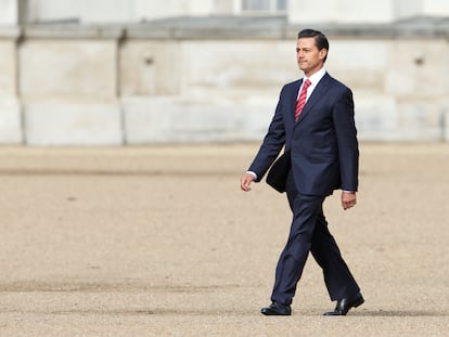 Enrique Peña Nieto durante una gira por Europa, en 2015.