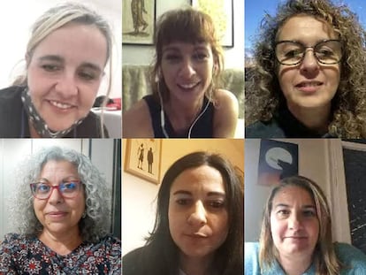 D'esquerra a dreta i de dalt a baix: la Gemma, la Marta, la Betty, la Mónica, la Marta G. i la Mercedes.