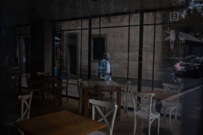 Una cafeteria tancada a Barcelona. 