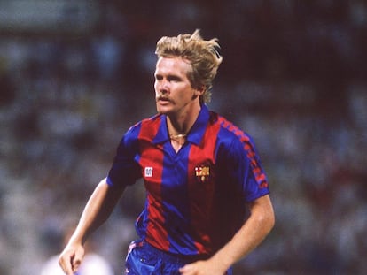 Bernd Schuster, en un partido de Liga con el Barcelona en la temporada 1987-88.