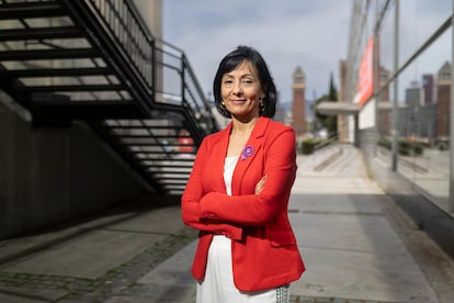 Belén López, nombrada secretaria general de CC OO en Cataluña, este viernes en Barcelona.