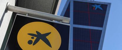El logotipo de La Caixa en la sede histórica de Bankia.