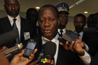 El presidente reconocido internacionalmente de Costa de Marfil, Alassane Ouattara, el mes pasado en Addis Abeba.