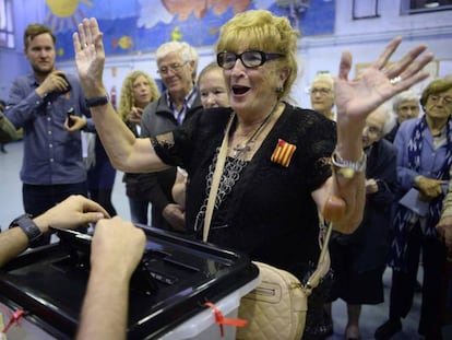 Votació en un col·legi del centre de Barcelona.