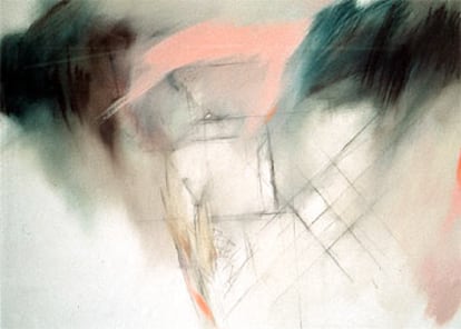 <i>El Patio III (Calle Vírgenes), </i>óleo de Zóbel (1980), hoy en la colección de la Fundación Juan March.