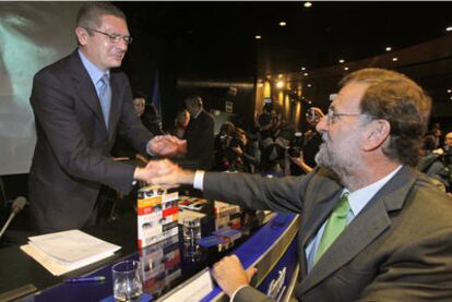 Alberto Ruiz-Gallardón y Mariano Rajoy durante un acto el pasado octubre.